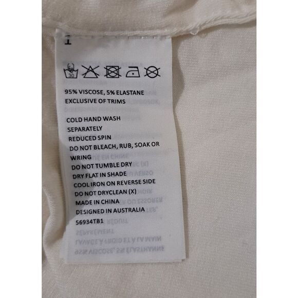 NWT Bardot Womens GRECIAN Bodysuit  Large Ivory Stretch - Picture 8 of 8